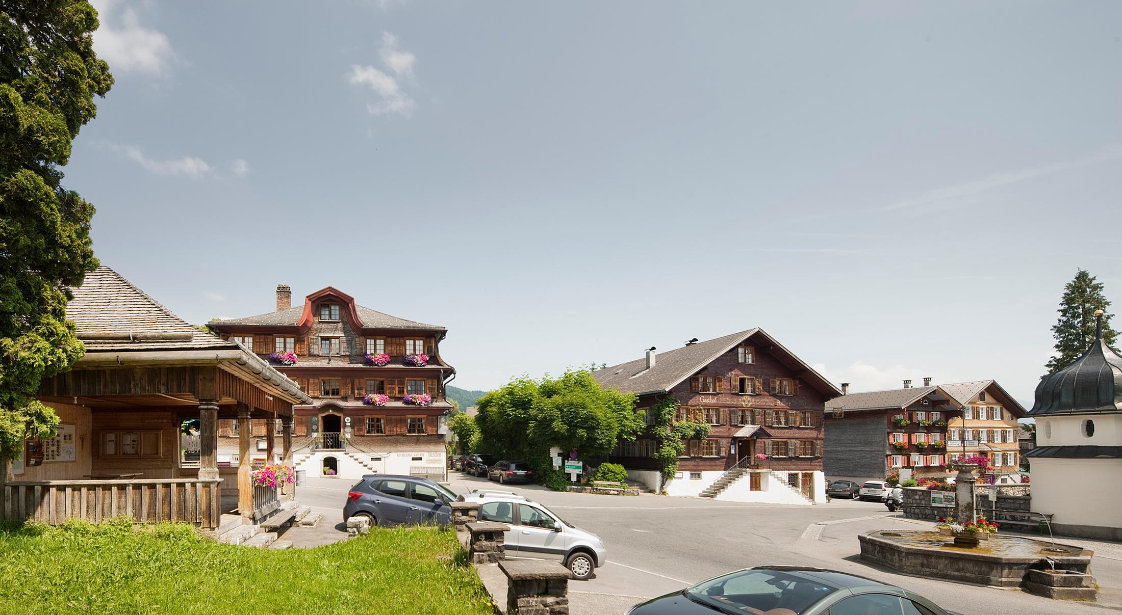 Dorfmitte Schwarzenberg Urlaub In Vorarlberg