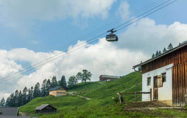 Sonderdach mit Seilbahn Bezau © Helmut Düringer / Vorarlberg Tourismus GmbH