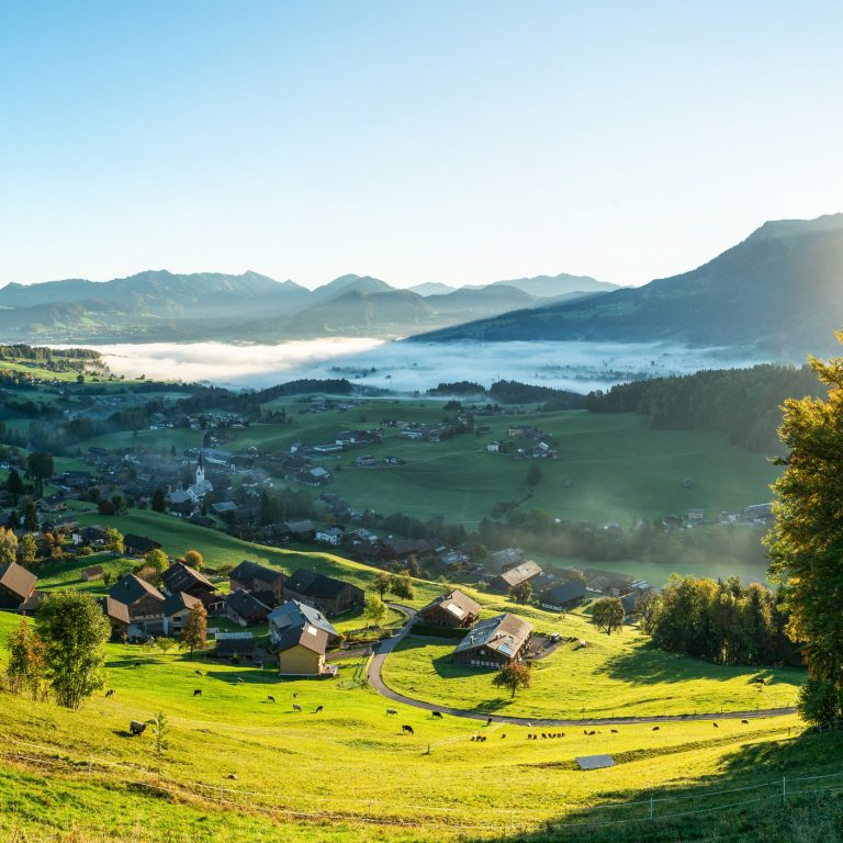 Schwarzenberg mit Blick auf vorderen Bregenzerwald